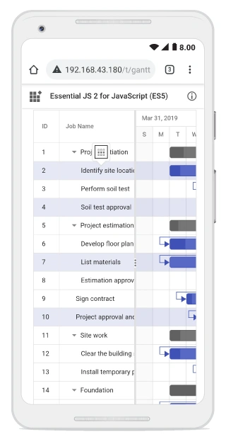 Multiple selection in Blazor Gantt Chart