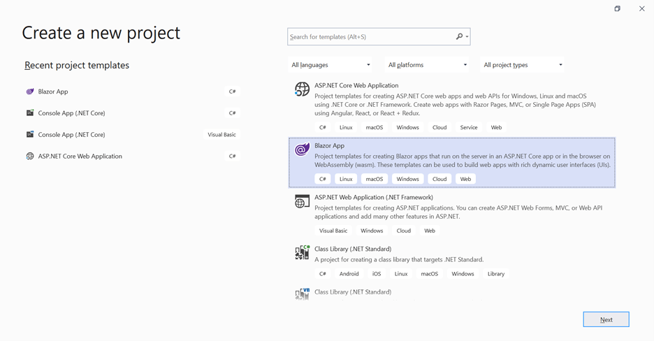 Blazor Application Template