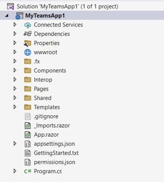 Microsoft Teams project structure