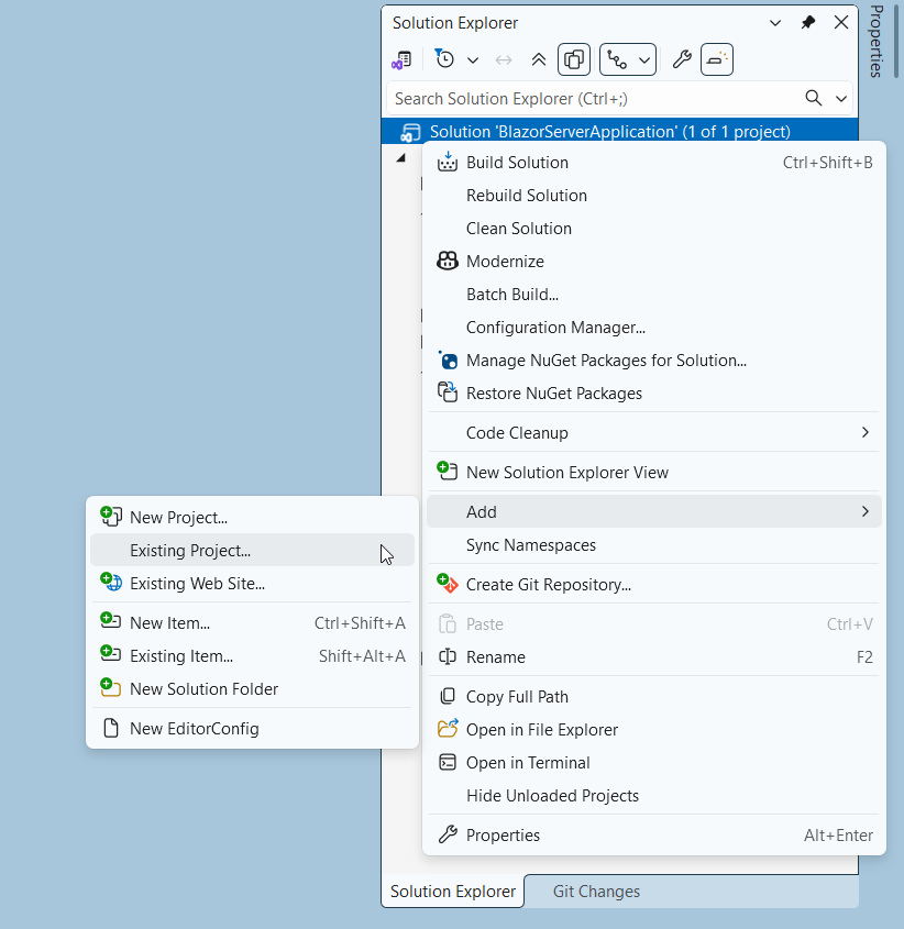 razor class library in blazor app