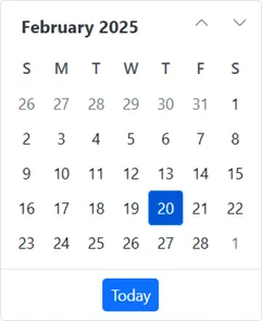 Blazor Calendar Component