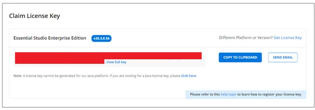 Claim License Key page showing an active license state