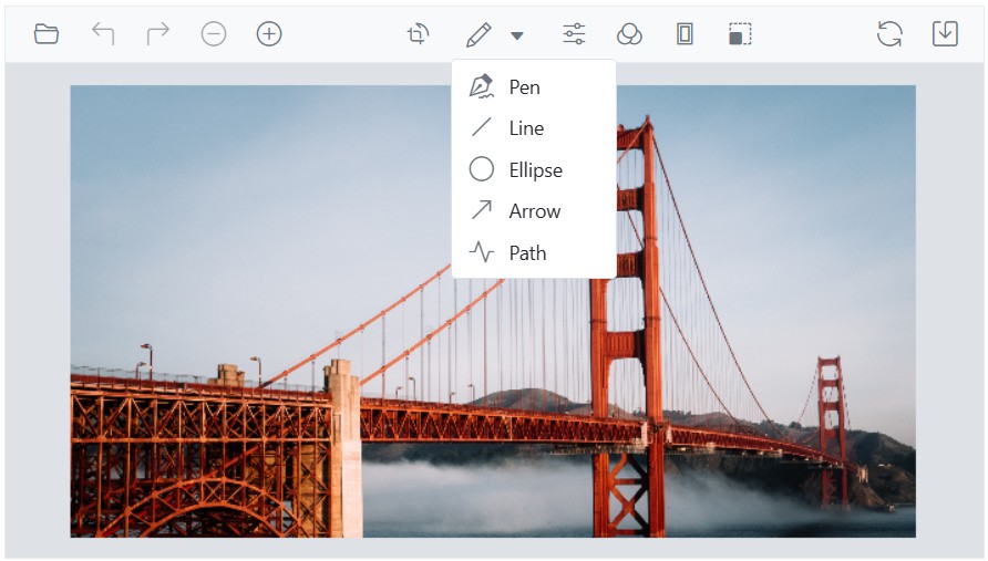 Blazor Image Editor with annotation options