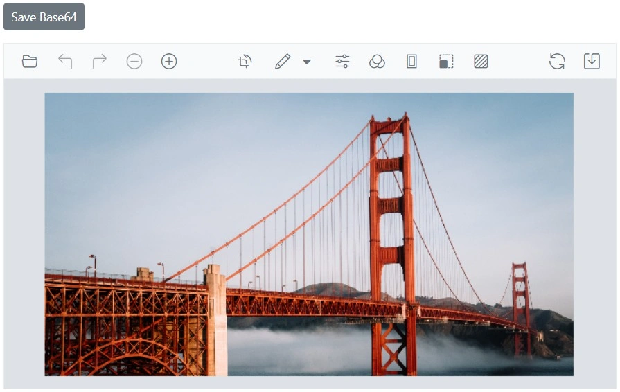 Blazor Image Editor with Base64