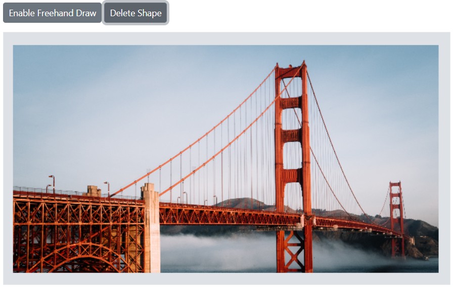 Blazor Image Editor deleting a freehand drawing