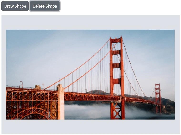 Blazor Image Editor deleting a shape