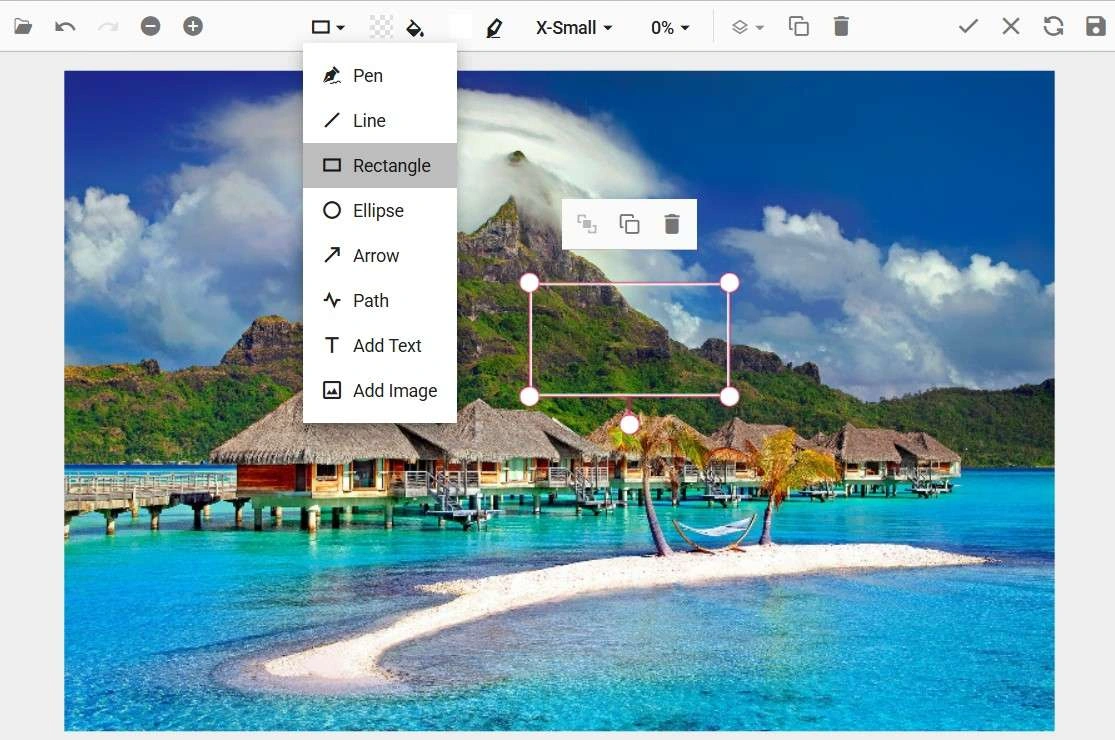Blazor Image Editor with annotation showcase