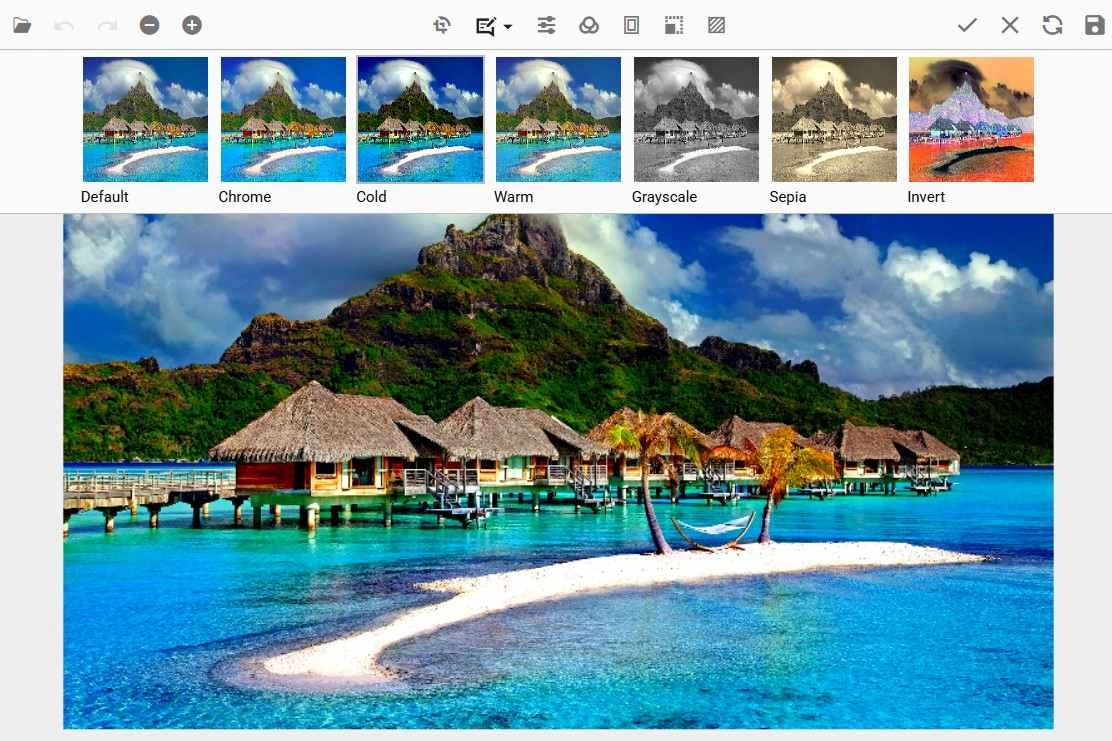 Blazor Image Editor with Filtering and finetune showcase