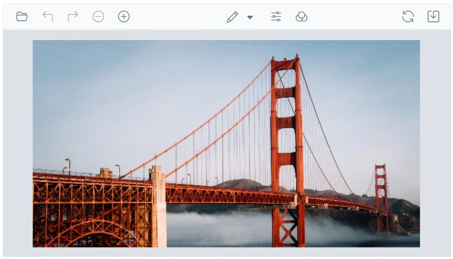 Blazor Image Editor with Hide a Toolbar