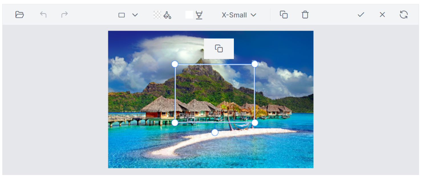 Blazor Image Editor with Quick Access Toolbar