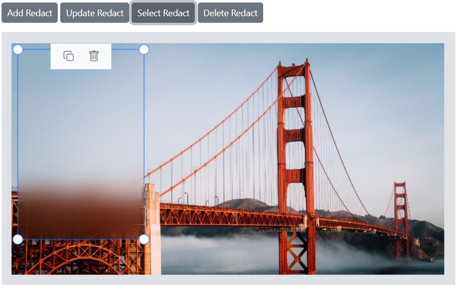 Blazor Image Editor with Redaction