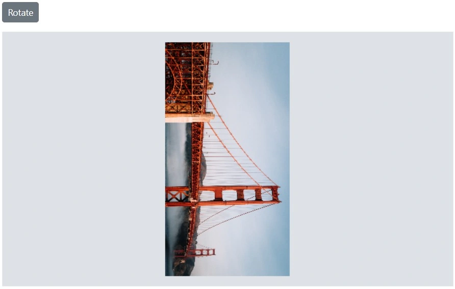 Blazor Image Editor with Rotate an image