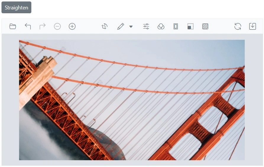 Blazor Image Editor with Straighten