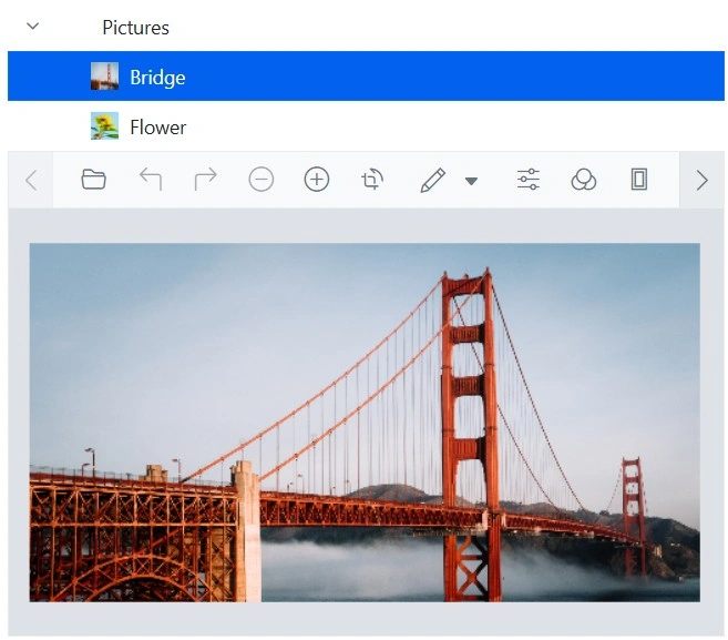 Blazor Image Editor with Treeview