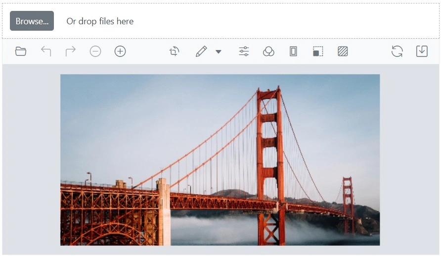 Blazor Image Editor with File uploader