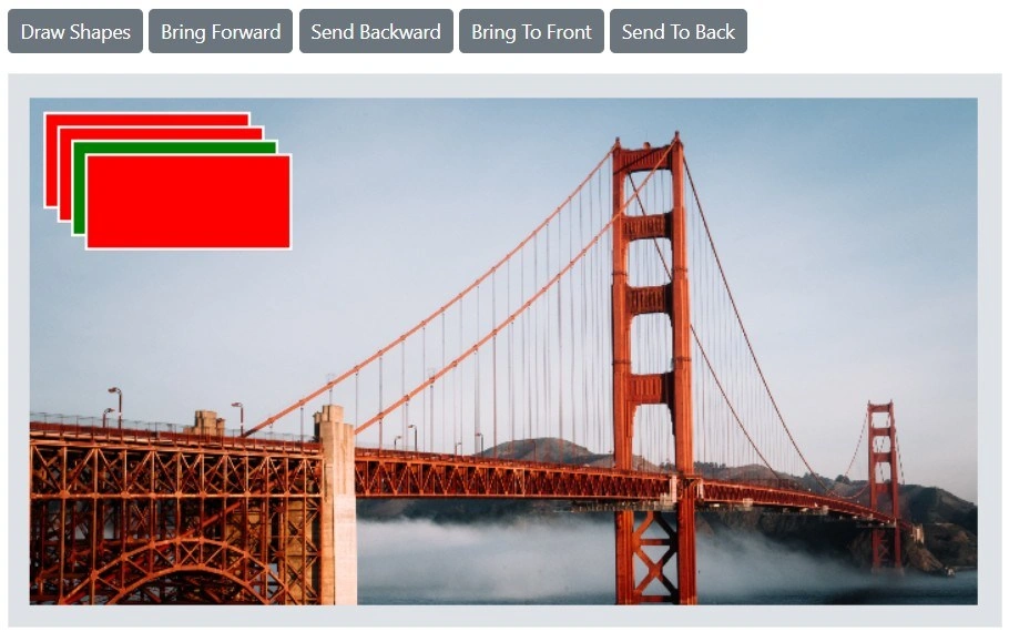 Blazor Image Editor z-order example