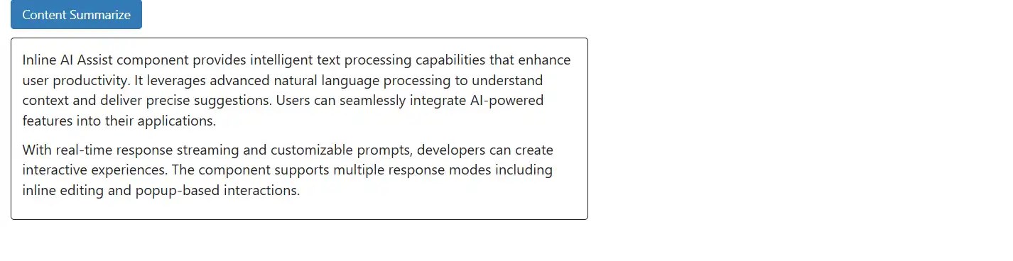 Blazor Inline AI Assist sample