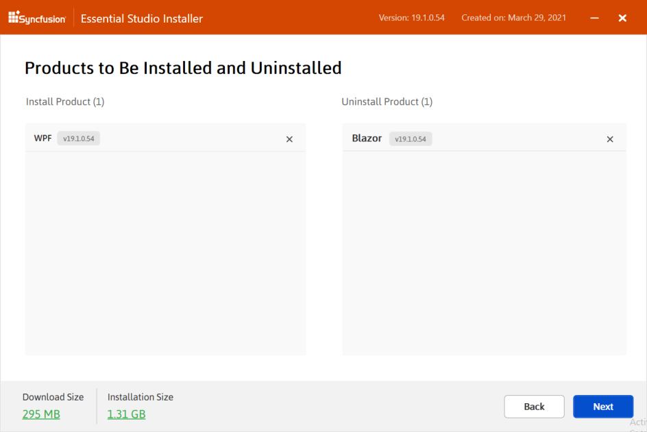 Web Installer Product Install/Uninstall Wizard