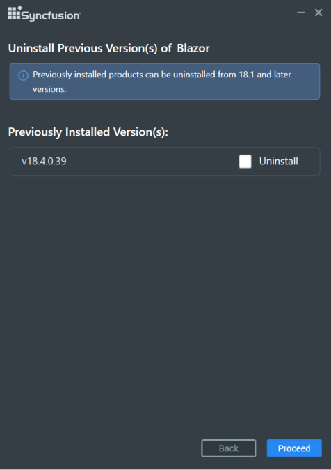 Web Offline Installer Uninstall Previous Wizard