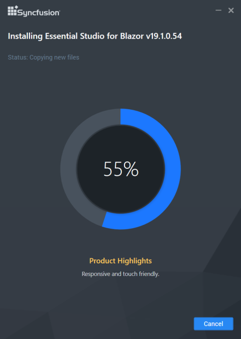 Web Offline Installer Progress Wizard