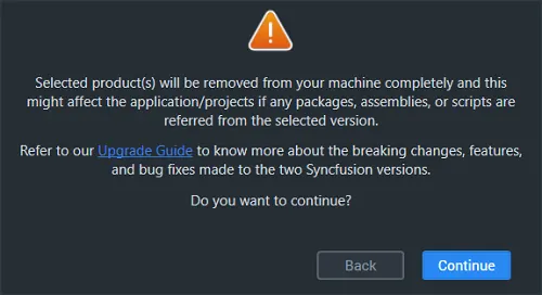 Web Offline Installer Confirmation Alert