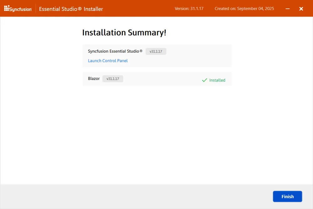 Web Installer Installation Summary