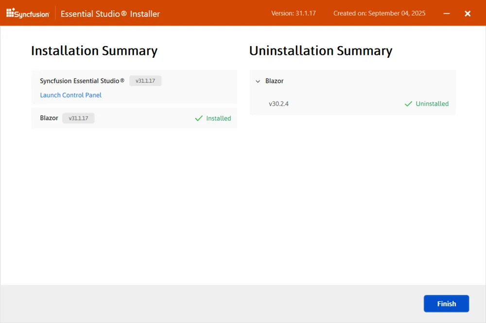 Web Installer Uninstallation Summary