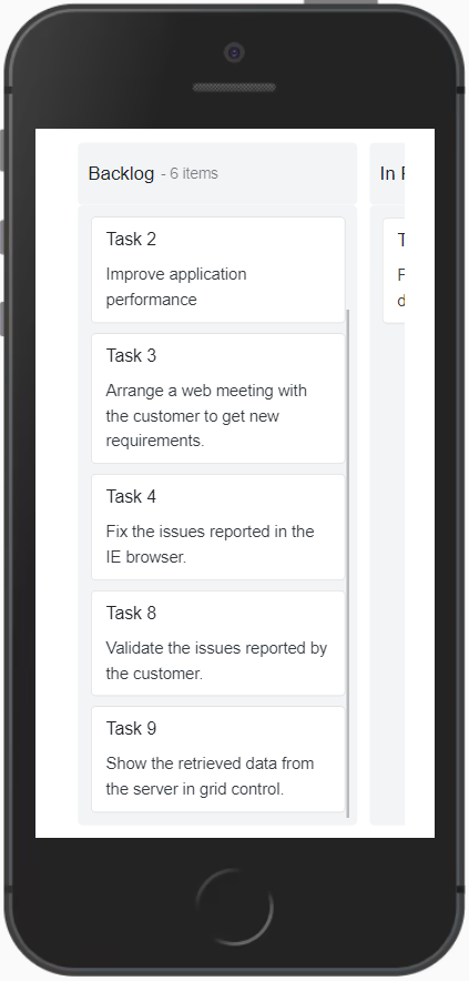 Scrolling in Blazor Kanban