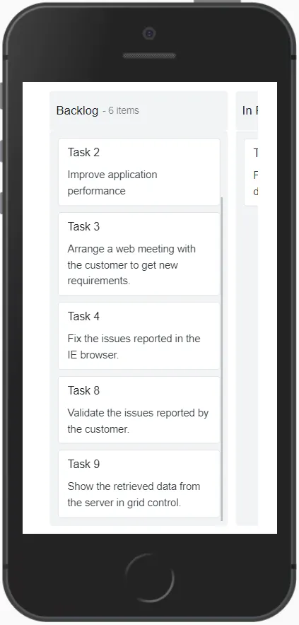 Scrolling in Blazor Kanban