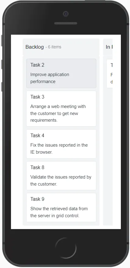 Selection in Blazor Kanban