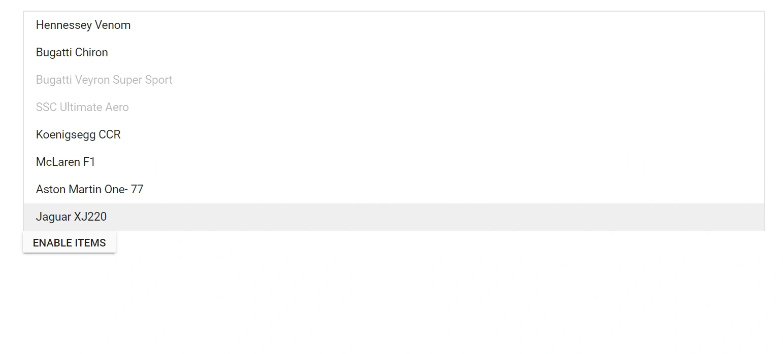 Disabled Items in Blazor ListBox