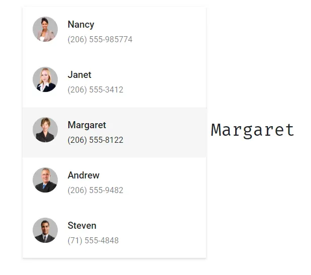 Getting Selected Item from Blazor ListView
