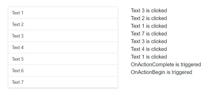 Displaying Event Action in Blazor ListView