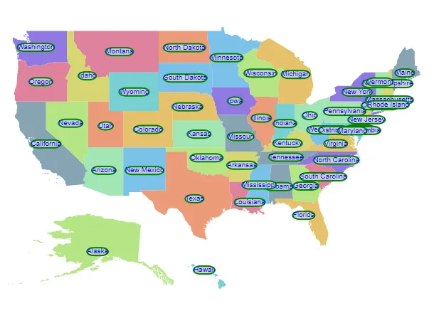 Blazor Maps with Custom Data Label