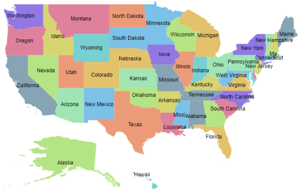 Data Labels in Blazor Maps component - Syncfusion