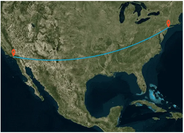 Blazor Azure Maps with markers and navigation line