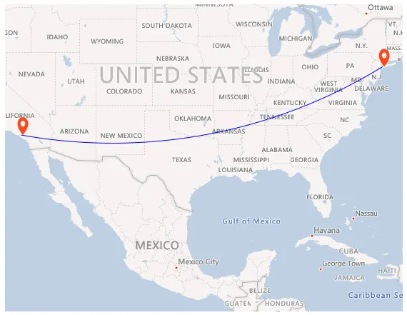 Blazor Bing Maps with Markers and Navigation Line