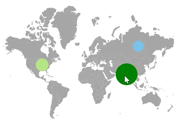 Enabling Bubble Selection in Blazor Maps