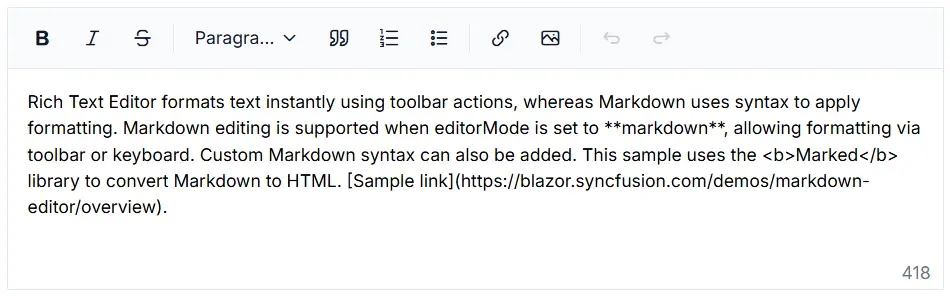 Blazor Markdown Editor with accessibility