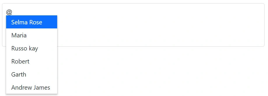 Blazor Mention with suggestion item count