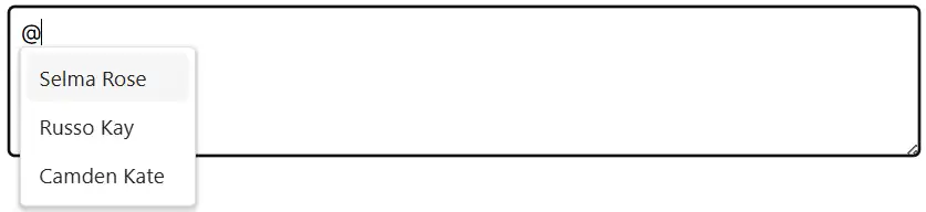 Blazor Mention target