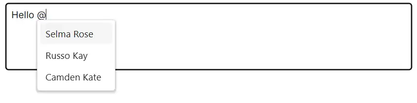 Blazor Mention Component