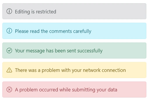 Message Severity with Icons