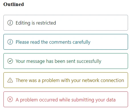 Message Outlined Variant