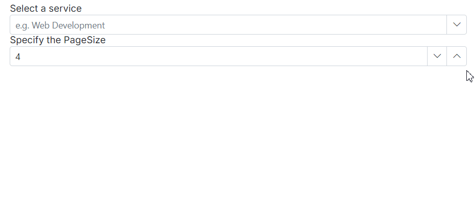 Blazor MultiColumn ComboBox with Page size