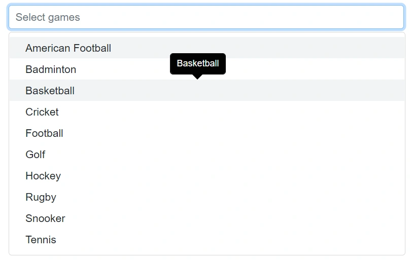 Blazor MultiSelect Dropdown displays tooltip