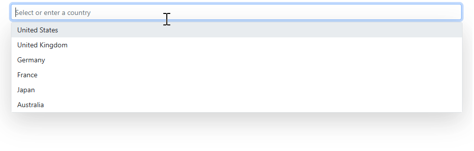 Custom value creation in MultiSelect Dropdown