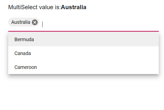 Blazor MultiSelect with local data binding