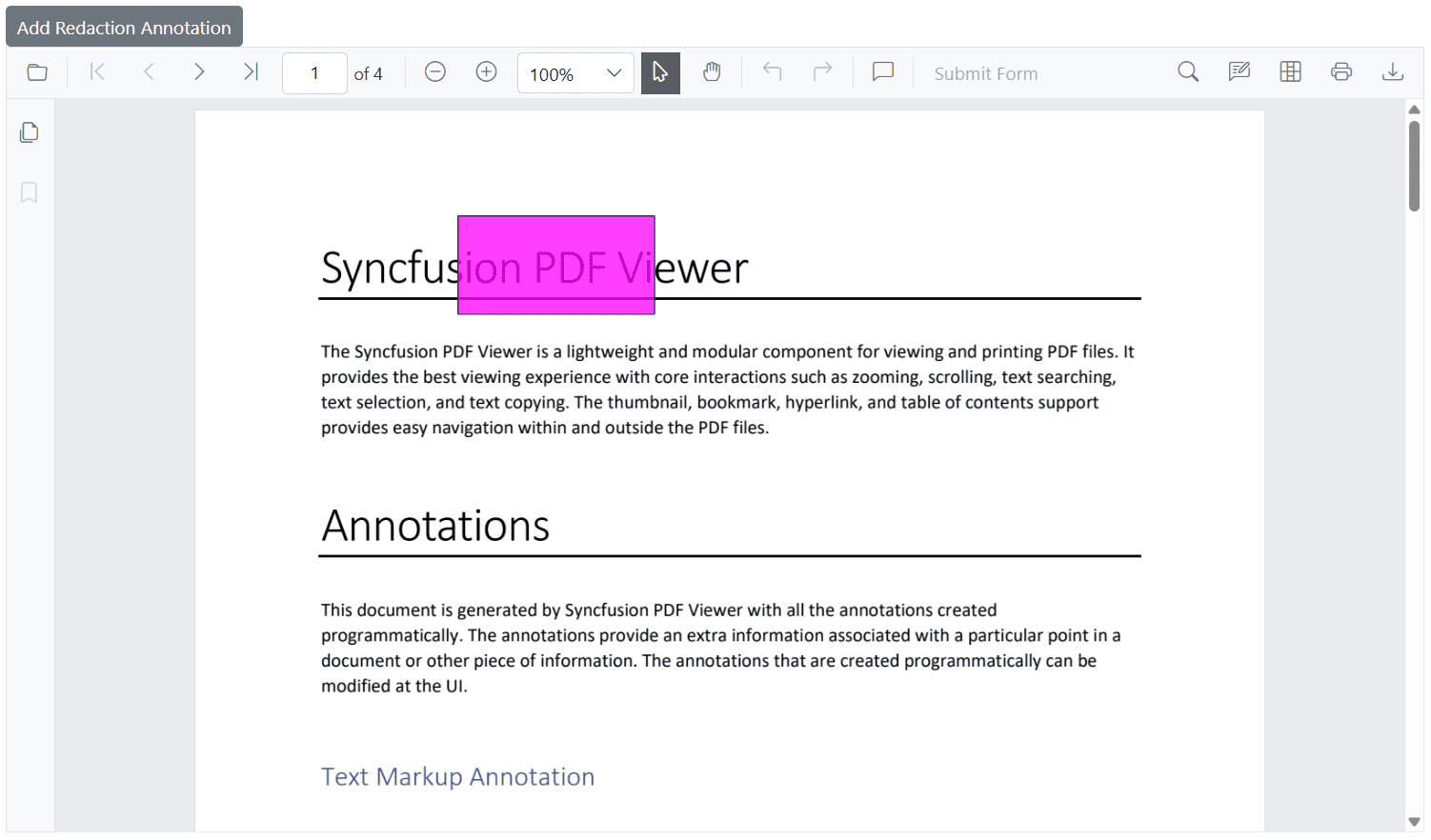 Programmatically Adding Redaction Annotation