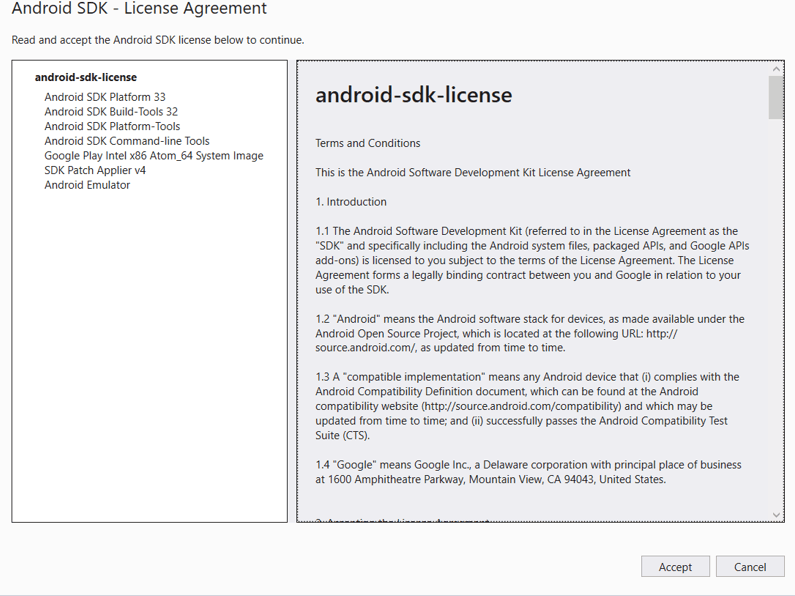 android-sdk-liscence